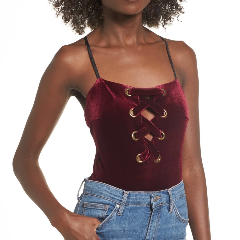 Maroon bodysuit